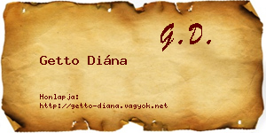 Getto Diána névjegykártya